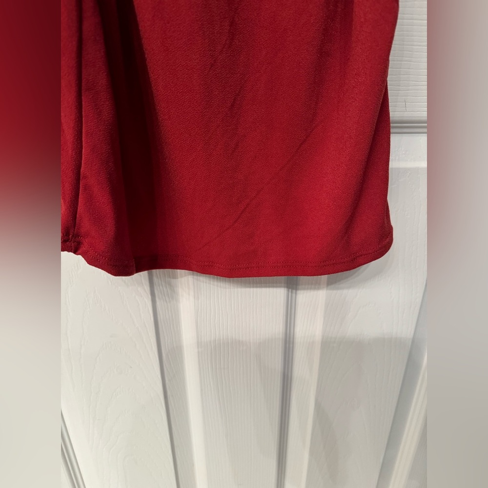 ASTR Wrapped Strap Women’s Red Maroon Rust Polyester Maxi Dress Size Small - Picture 5 of 11